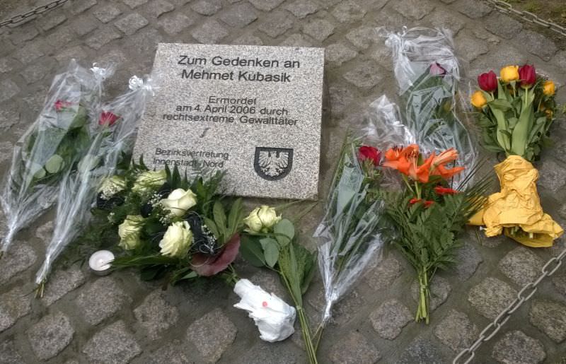 Kundgebung am Gedenkstein für Mehmet Kubaşık